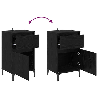 vidaXL Nachttisch Schwarz Eichen-Optik 40 x 35 x 70 cm Holzwerkstoff