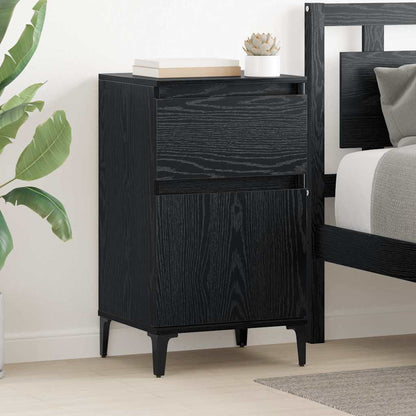 vidaXL Nachttisch 2 pcs Schwarz Eichen-Optik 40 x 35 x 70 cm