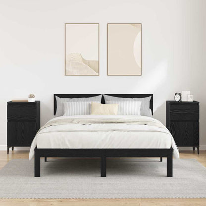 vidaXL Nachttisch 2 pcs Schwarz Eichen-Optik 40 x 35 x 70 cm