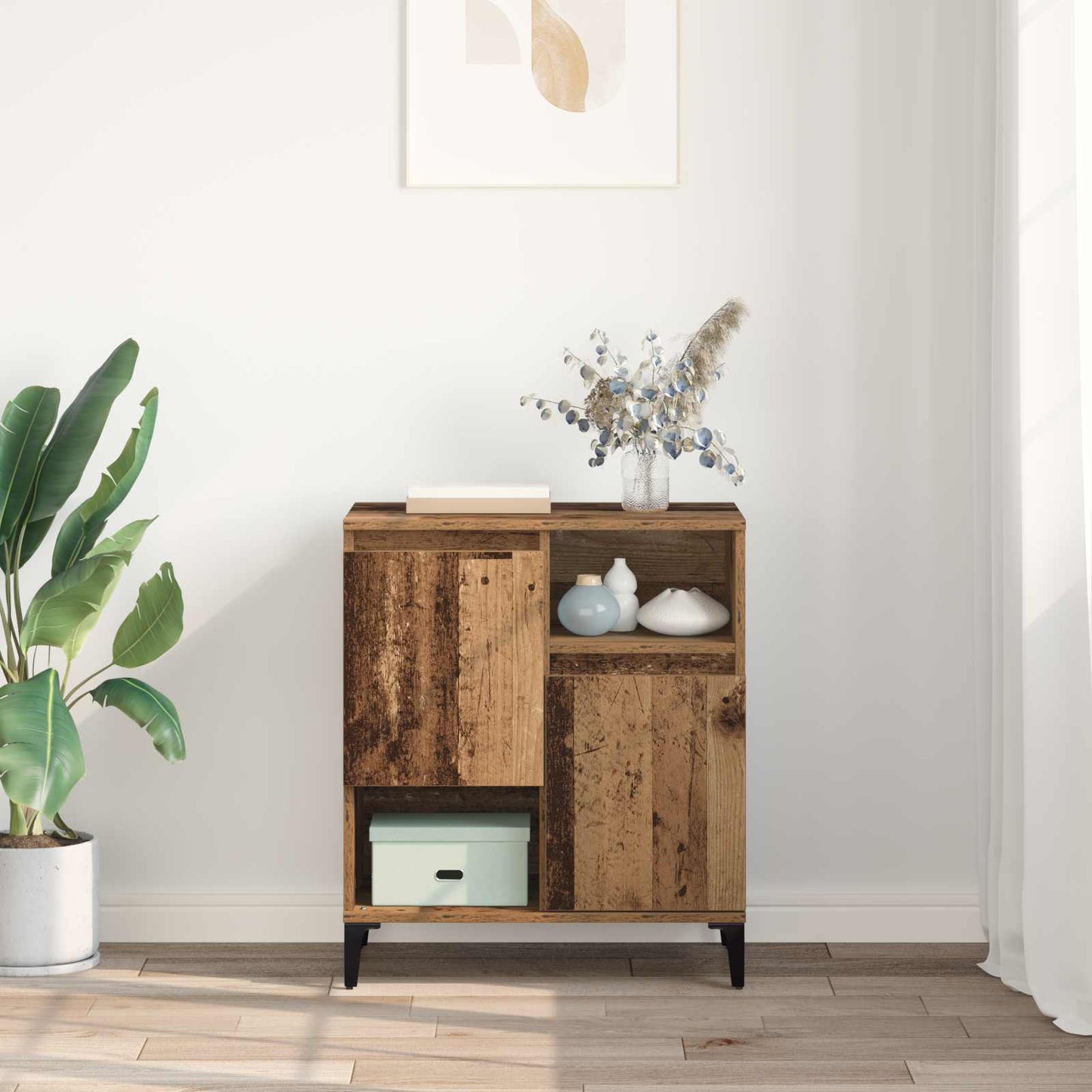 vidaXL Sideboard Altholz 60 x 35 x 70 cm Holzwerkstoff
