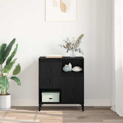 Sideboard Schwarz Eichen-Optik 60 x 35 x 70 cm Holzwerkstoff