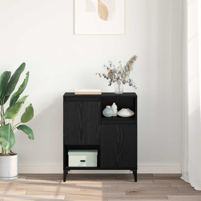 vidaXL Sideboard Schwarz Eichen-Optik 60 x 35 x 70 cm Holzwerkstoff