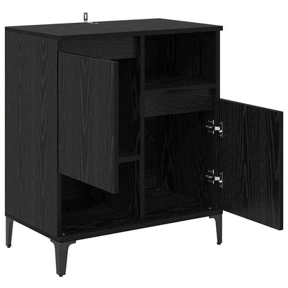 Sideboard Schwarz Eichen-Optik 60 x 35 x 70 cm Holzwerkstoff