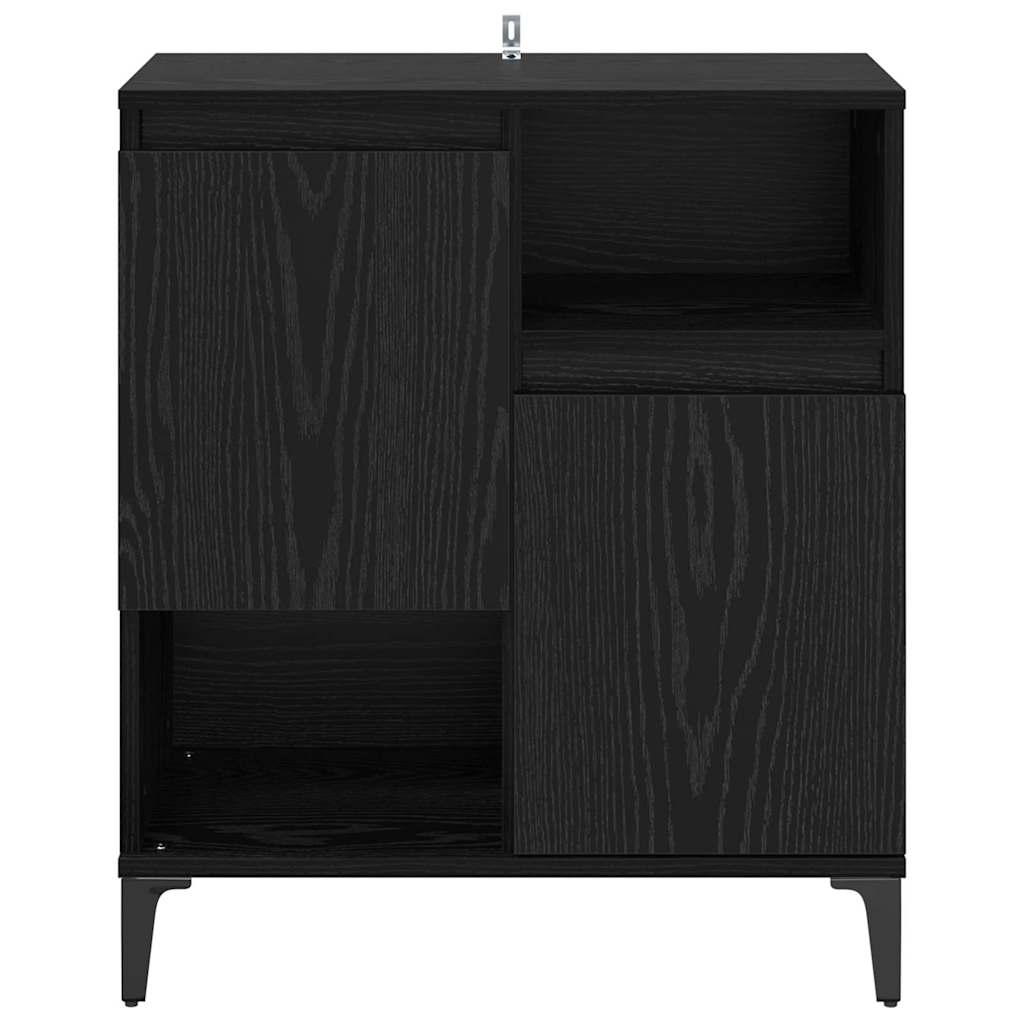 Sideboard Schwarz Eichen-Optik 60 x 35 x 70 cm Holzwerkstoff