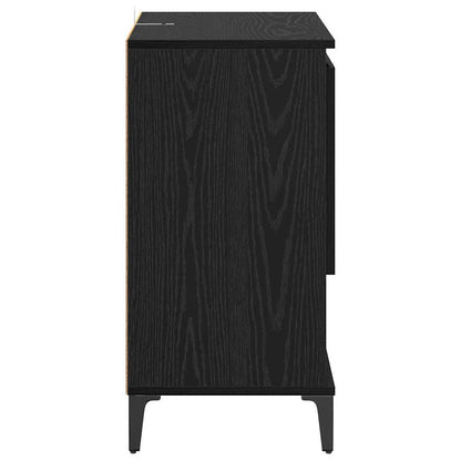Sideboard Schwarz Eichen-Optik 60 x 35 x 70 cm Holzwerkstoff
