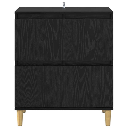 vidaXL Sideboard Schwarz Eichen-Optik 60 x 35 x 70 cm Holzwerkstoff