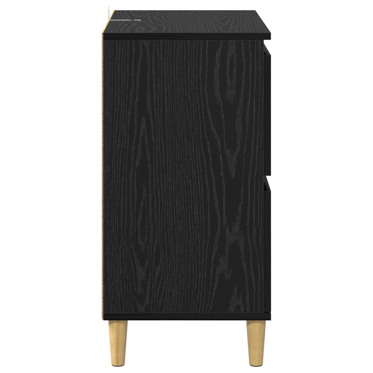 vidaXL Sideboard Schwarz Eichen-Optik 60 x 35 x 70 cm Holzwerkstoff