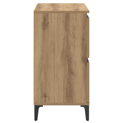 vidaXL Sideboard Artisan-Eiche 60 x 35 x 70 cm Verbundholz und Eisen