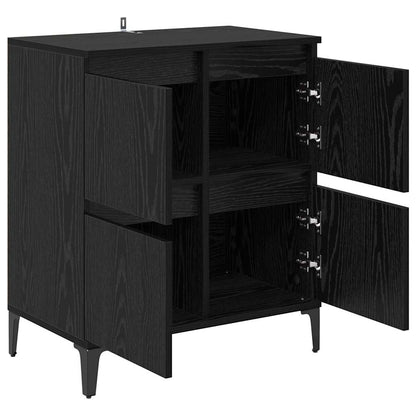 Sideboard Schwarz Eichen-Optik 60 x 35 x 70 cm