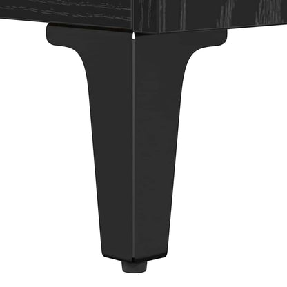 Waschbeckenunterschrank Schwarz Eichen-Optik 80 x 33 x 60 cm