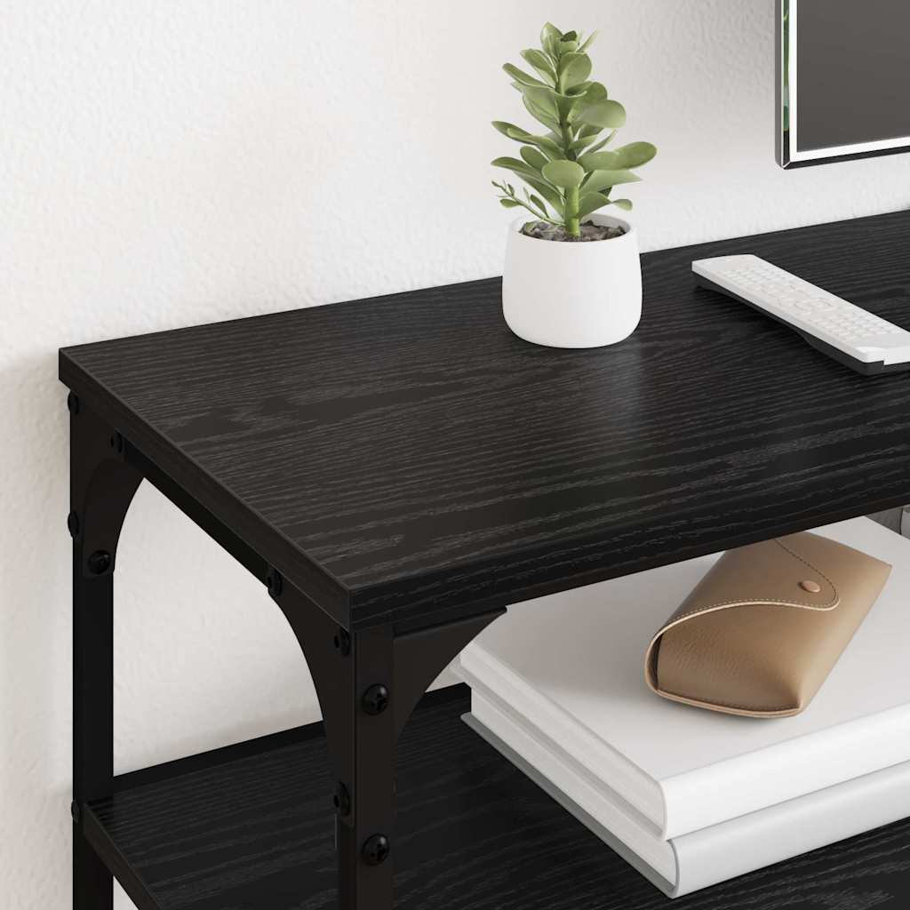 TV-Schränk Schwarz Eichen-Optik 160 x 30 x 50 cm