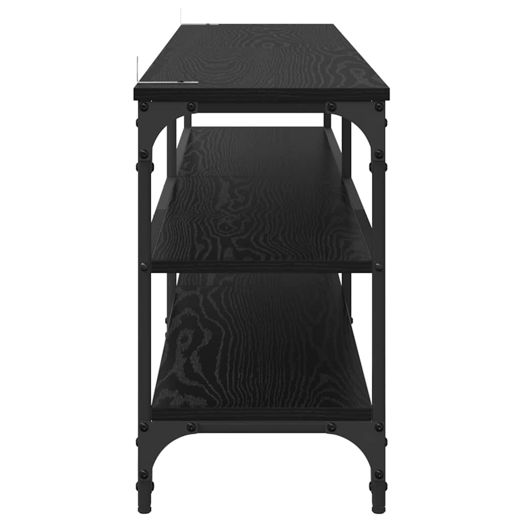 TV-Schränk Schwarz Eichen-Optik 160 x 30 x 50 cm