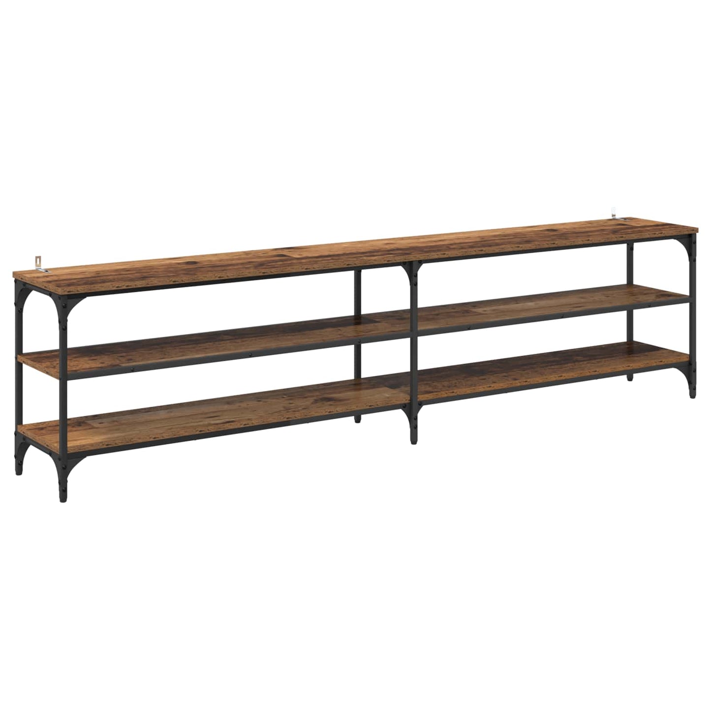 vidaXL TV-Schränk Altholz 200 x 30 x 50 cm Verbundholz und Eisen