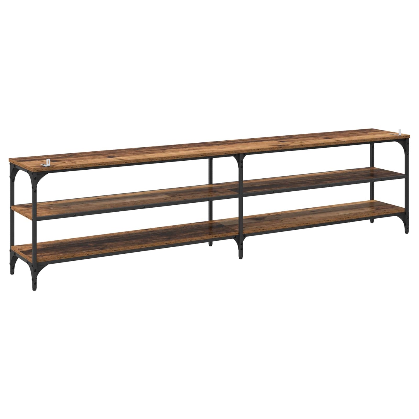 vidaXL TV-Schränk Altholz 200 x 30 x 50 cm Verbundholz und Eisen