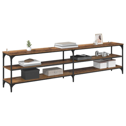 vidaXL TV-Schränk Altholz 200 x 30 x 50 cm Verbundholz und Eisen
