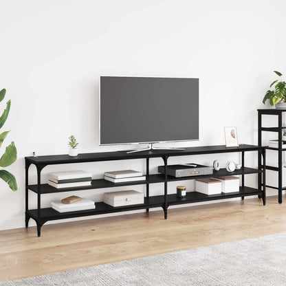 vidaXL TV-Schränk Schwarz Eichen-Optik 200 x 30 x 50 cm