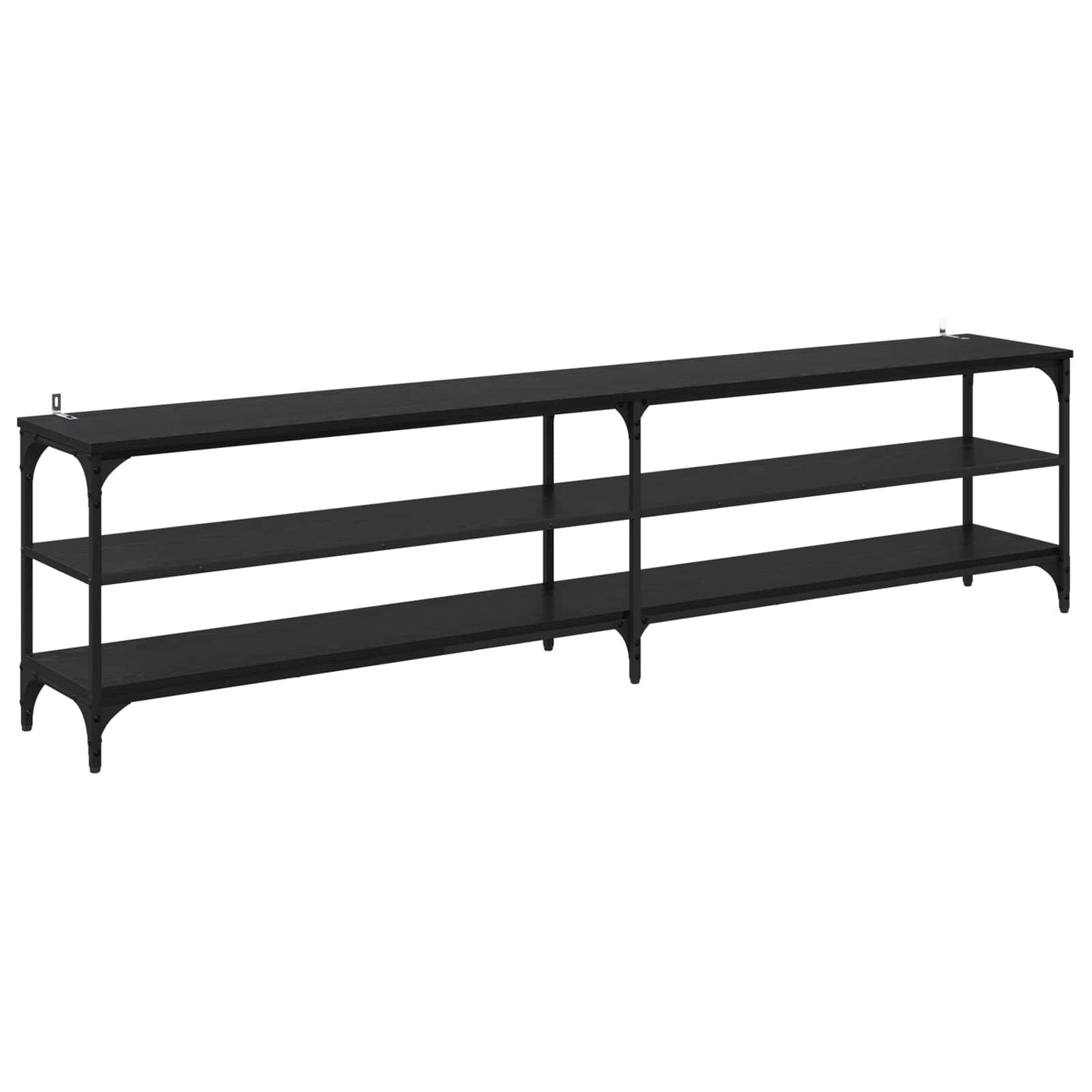 vidaXL TV-Schränk Schwarz Eichen-Optik 200 x 30 x 50 cm