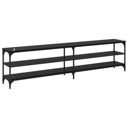 vidaXL TV-Schränk Schwarz Eichen-Optik 200 x 30 x 50 cm