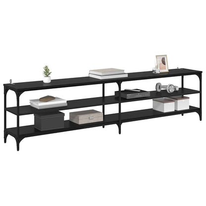 TV-Schränk Schwarz Eichen-Optik 200 x 30 x 50 cm