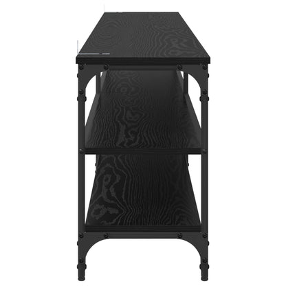 vidaXL TV-Schränk Schwarz Eichen-Optik 200 x 30 x 50 cm