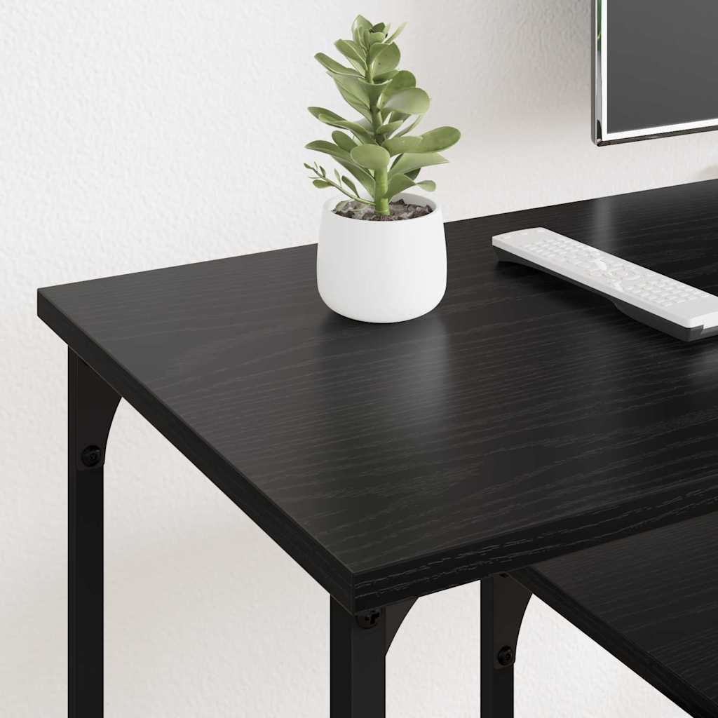 TV-Schränk Schwarz Eichen-Optik 102 x 35 x 45,5 cm