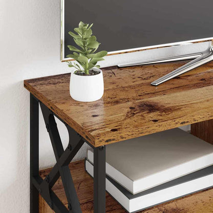 vidaXL TV-Schränk Altholz 90 x 33 x 45 cm Ingenieure Holz und Stahl