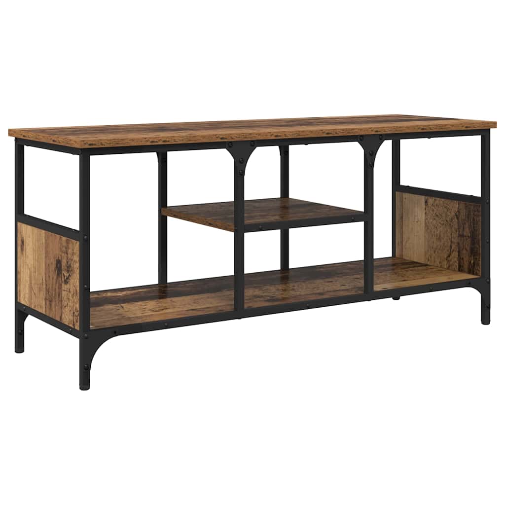 vidaXL TV-Schränk Altholz 100 x 35 x 45 cm Verbundholz und Eisen