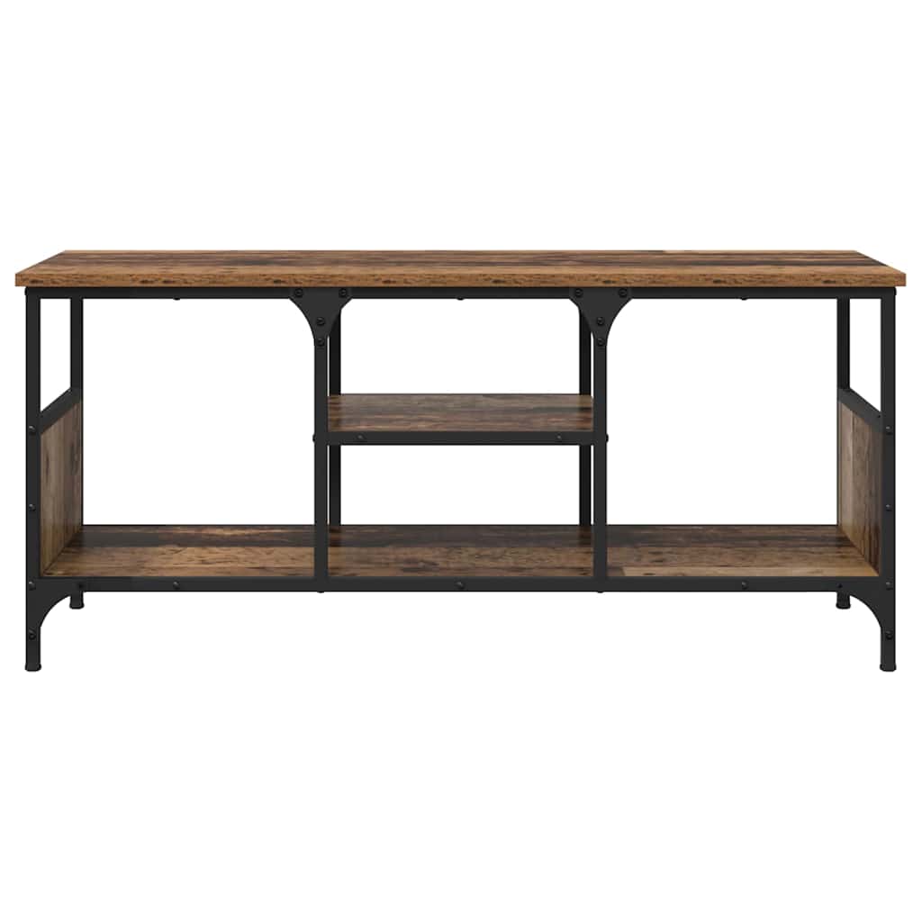 vidaXL TV-Schränk Altholz 100 x 35 x 45 cm Verbundholz und Eisen
