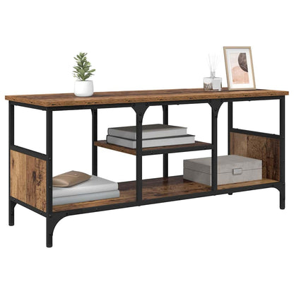 vidaXL TV-Schränk Altholz 100 x 35 x 45 cm Verbundholz und Eisen