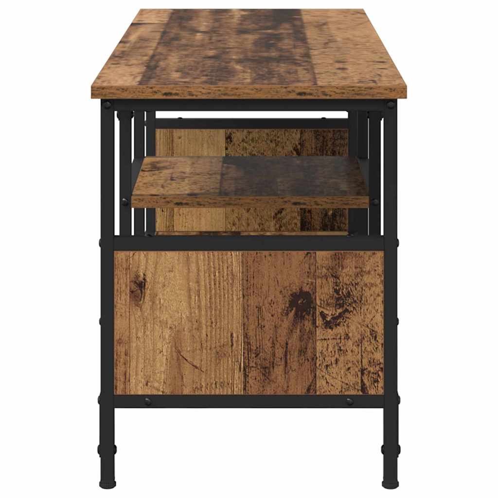 vidaXL TV-Schränk Altholz 100 x 35 x 45 cm Verbundholz und Eisen