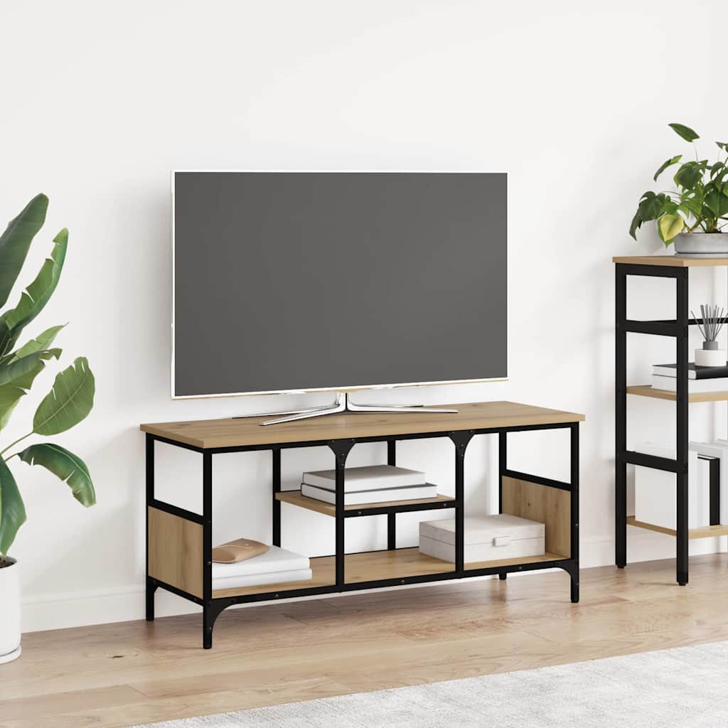 vidaXL TV-Schränk Artisan-Eiche 100 x 35 x 45 cm Verbundholz und Eisen