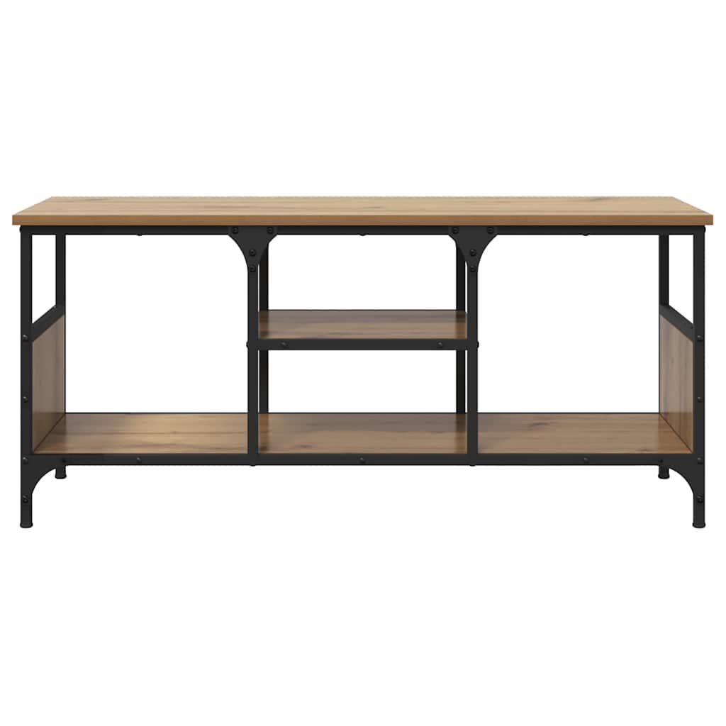 vidaXL TV-Schränk Artisan-Eiche 100 x 35 x 45 cm Verbundholz und Eisen