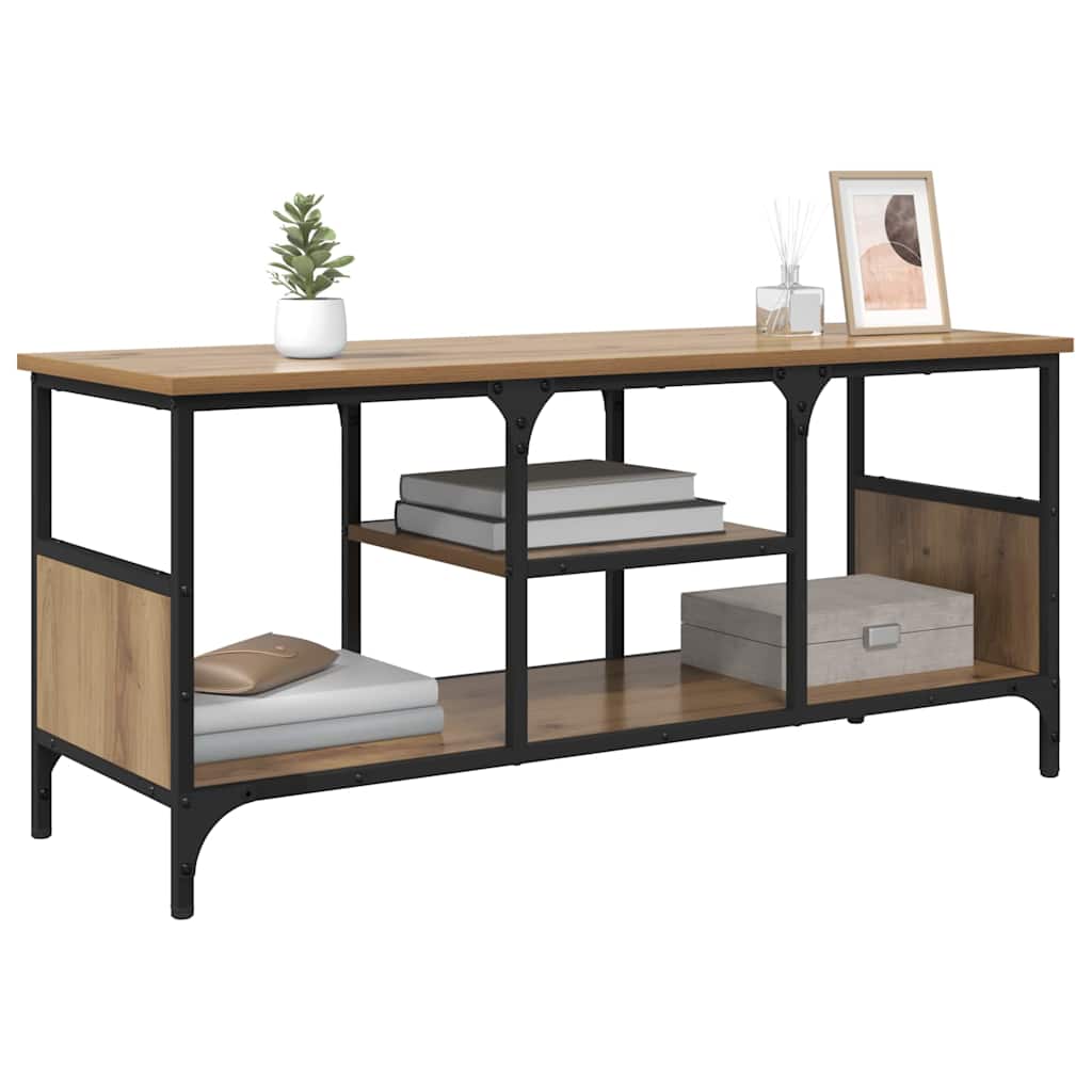 vidaXL TV-Schränk Artisan-Eiche 100 x 35 x 45 cm Verbundholz und Eisen
