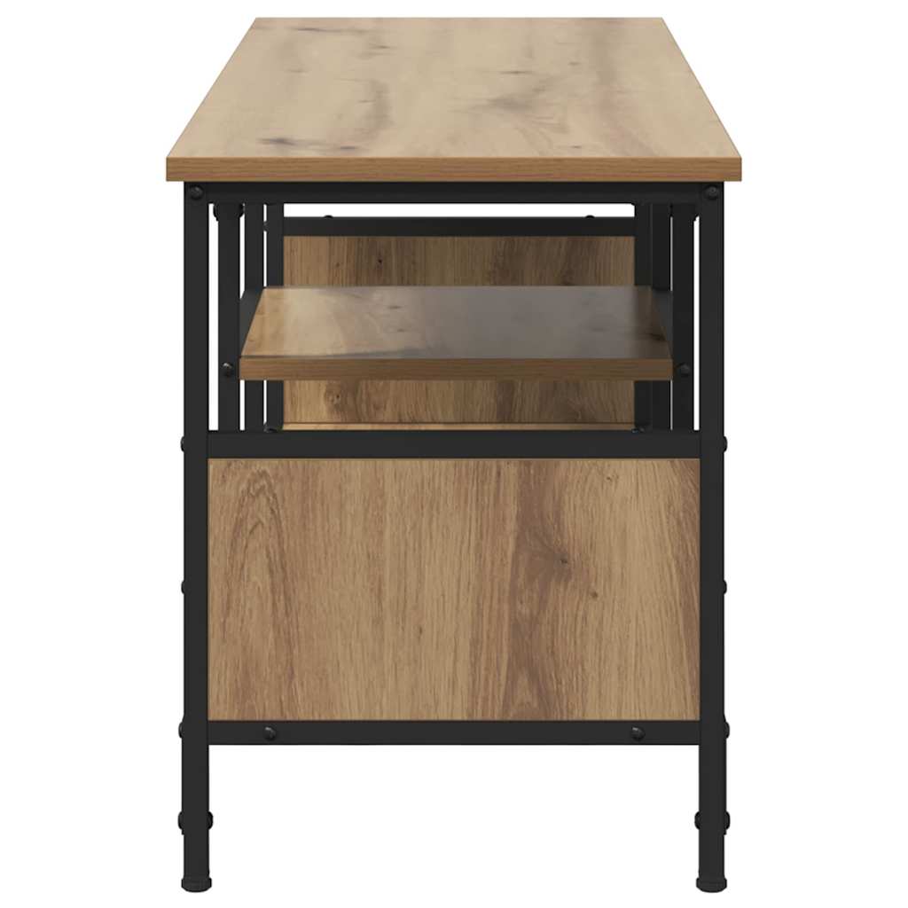 vidaXL TV-Schränk Artisan-Eiche 100 x 35 x 45 cm Verbundholz und Eisen