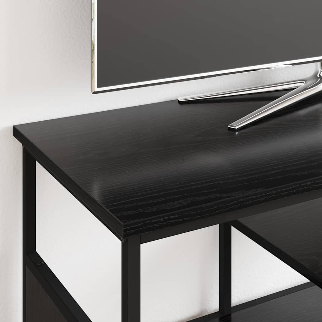 vidaXL TV-Schränk Schwarz Eichen-Optik 100 x 35 x 45 cm