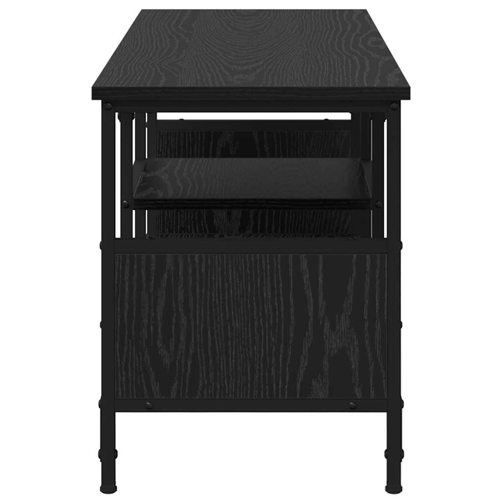 vidaXL TV-Schränk Schwarz Eichen-Optik 100 x 35 x 45 cm
