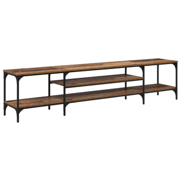 vidaXL TV-Schränk Altholz 201 x 35 x 45 cm Verbundholz und Eisen