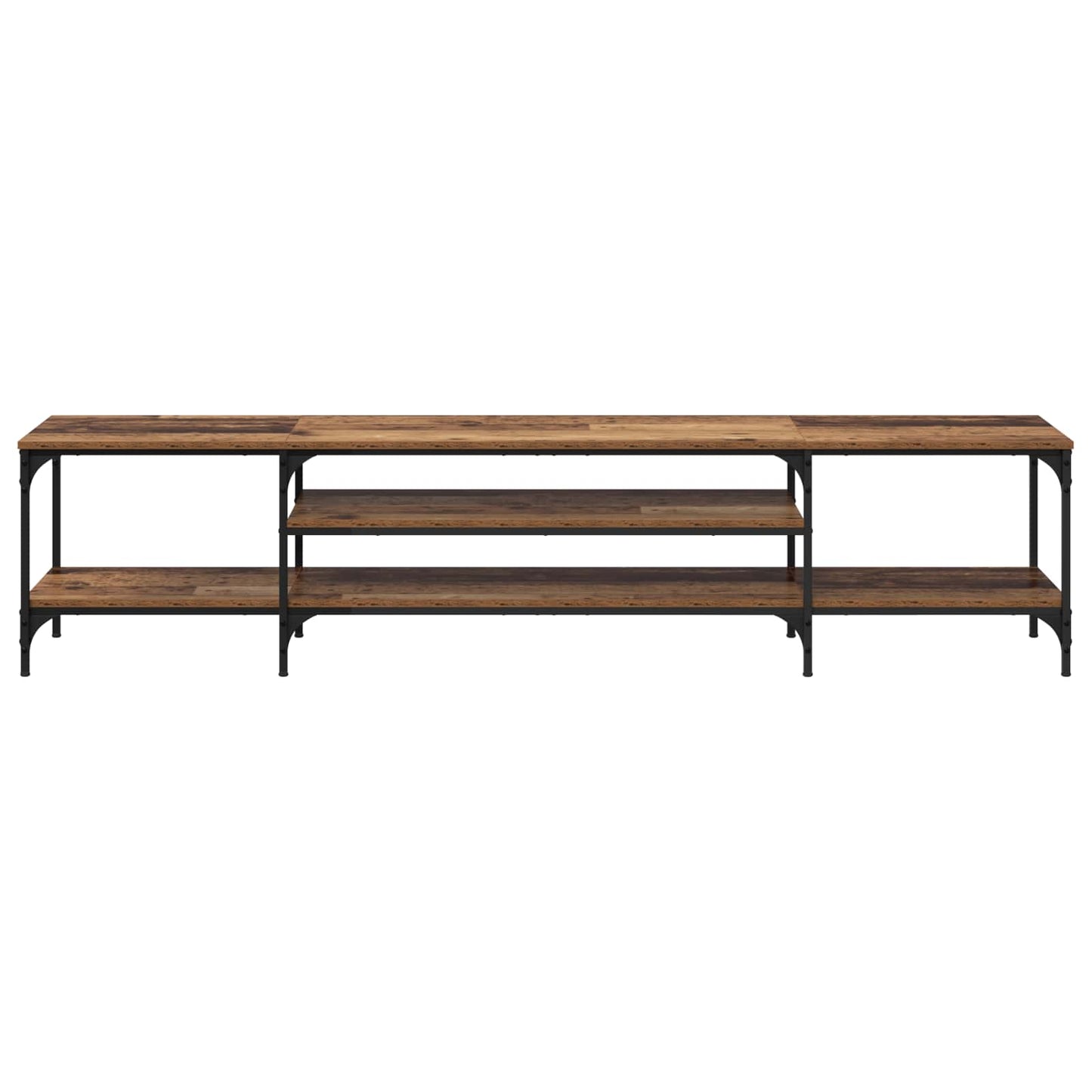 vidaXL TV-Schränk Altholz 201 x 35 x 45 cm Verbundholz und Eisen