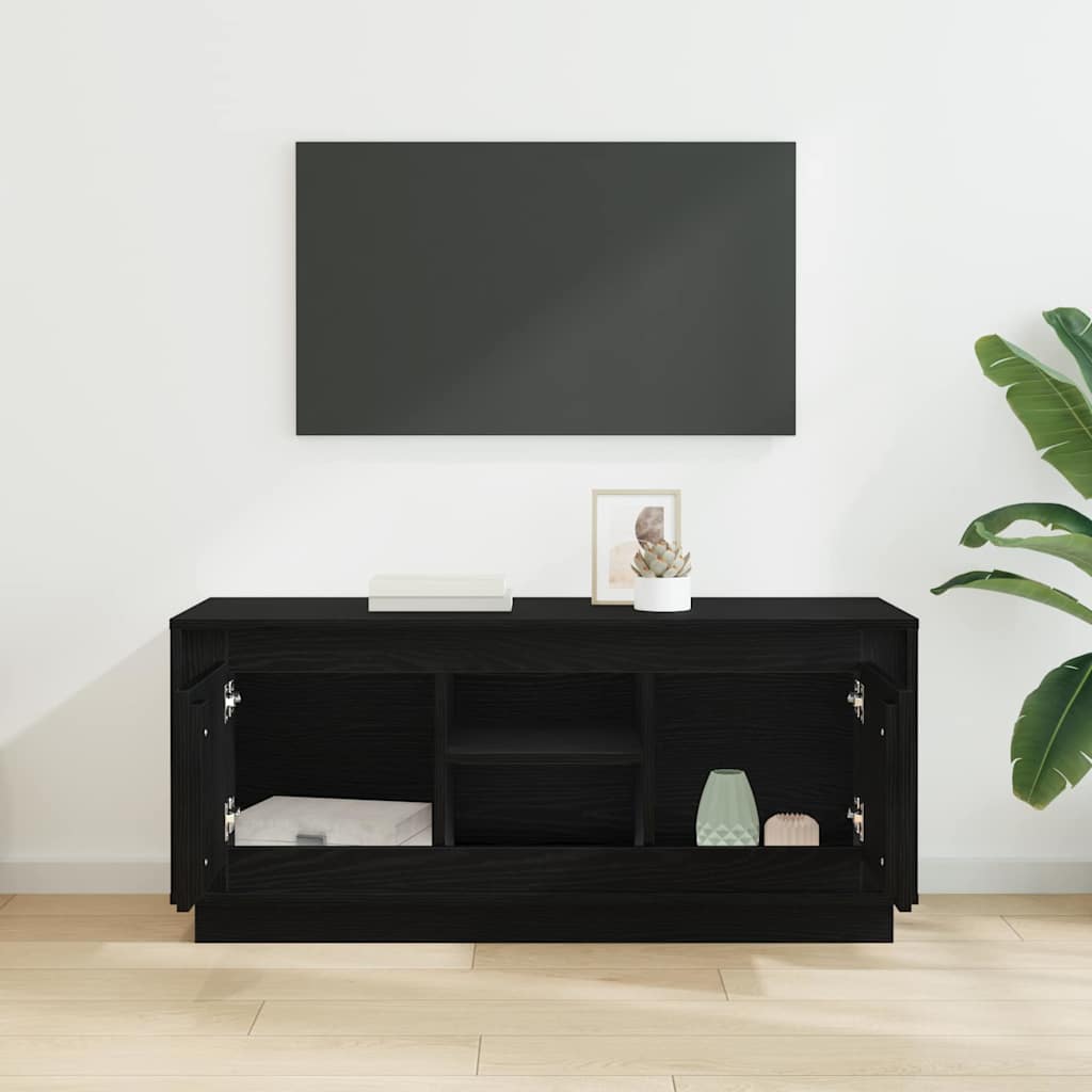 vidaXL TV-Schränk Schwarz Eichen-Optik 102 x 35 x 45 cm Holzwerkstoff
