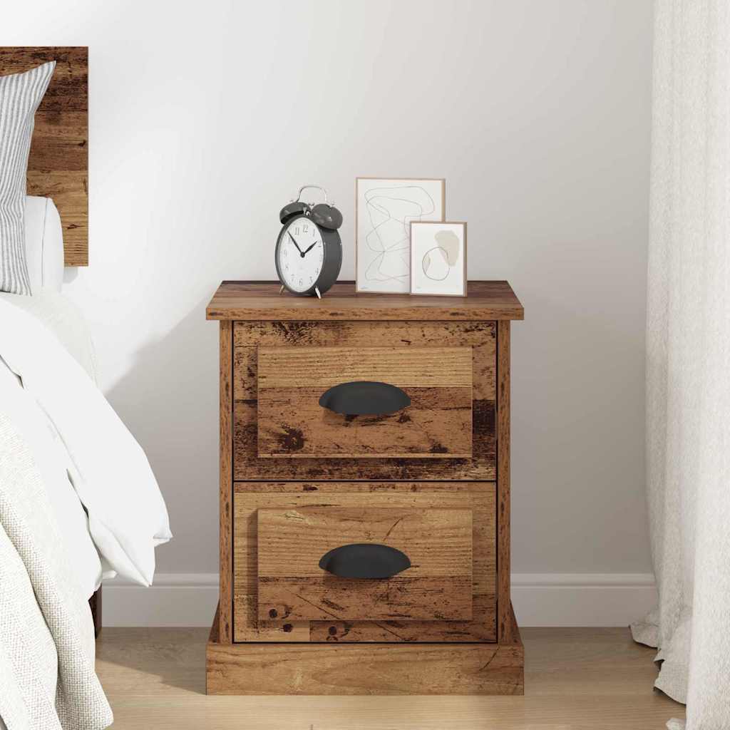 vidaXL Nachttisch Altholz 39 x 39 x 47,5 cm Holzwerkstoff