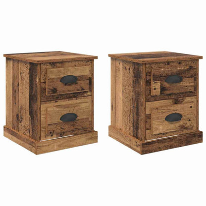 Nachttisch 2 pcs Altholz 39 x 39 x 47,5 cm Holzwerkstoff