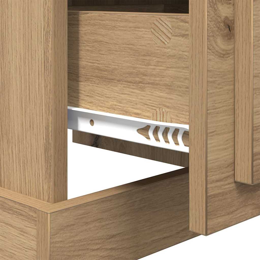 vidaXL Nachttisch 2 pcs Artisan-Eiche 39 x 39 x 47,5 cm Holzwerkstoff