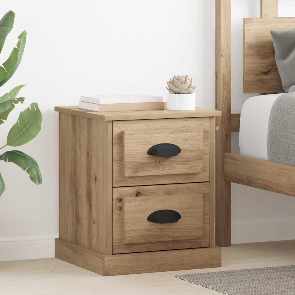vidaXL Nachttisch 2 pcs Artisan-Eiche 39 x 39 x 47,5 cm Holzwerkstoff
