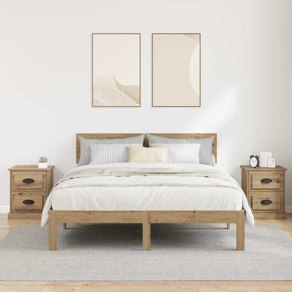 vidaXL Nachttisch 2 pcs Artisan-Eiche 39 x 39 x 47,5 cm Holzwerkstoff