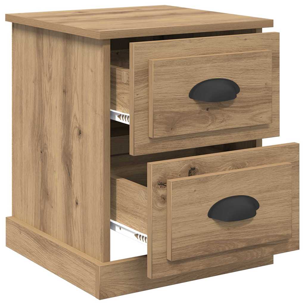 vidaXL Nachttisch 2 pcs Artisan-Eiche 39 x 39 x 47,5 cm Holzwerkstoff