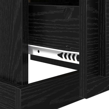 vidaXL Nachttisch Schwarz Eichen-Optik 39 x 39 x 47,5 cm Holzwerkstoff