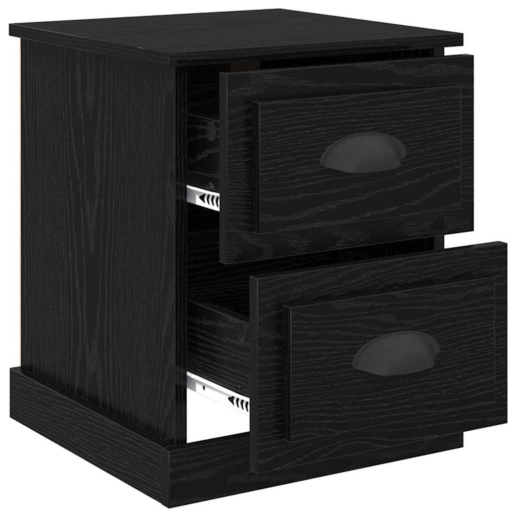 vidaXL Nachttisch Schwarz Eichen-Optik 39 x 39 x 47,5 cm Holzwerkstoff