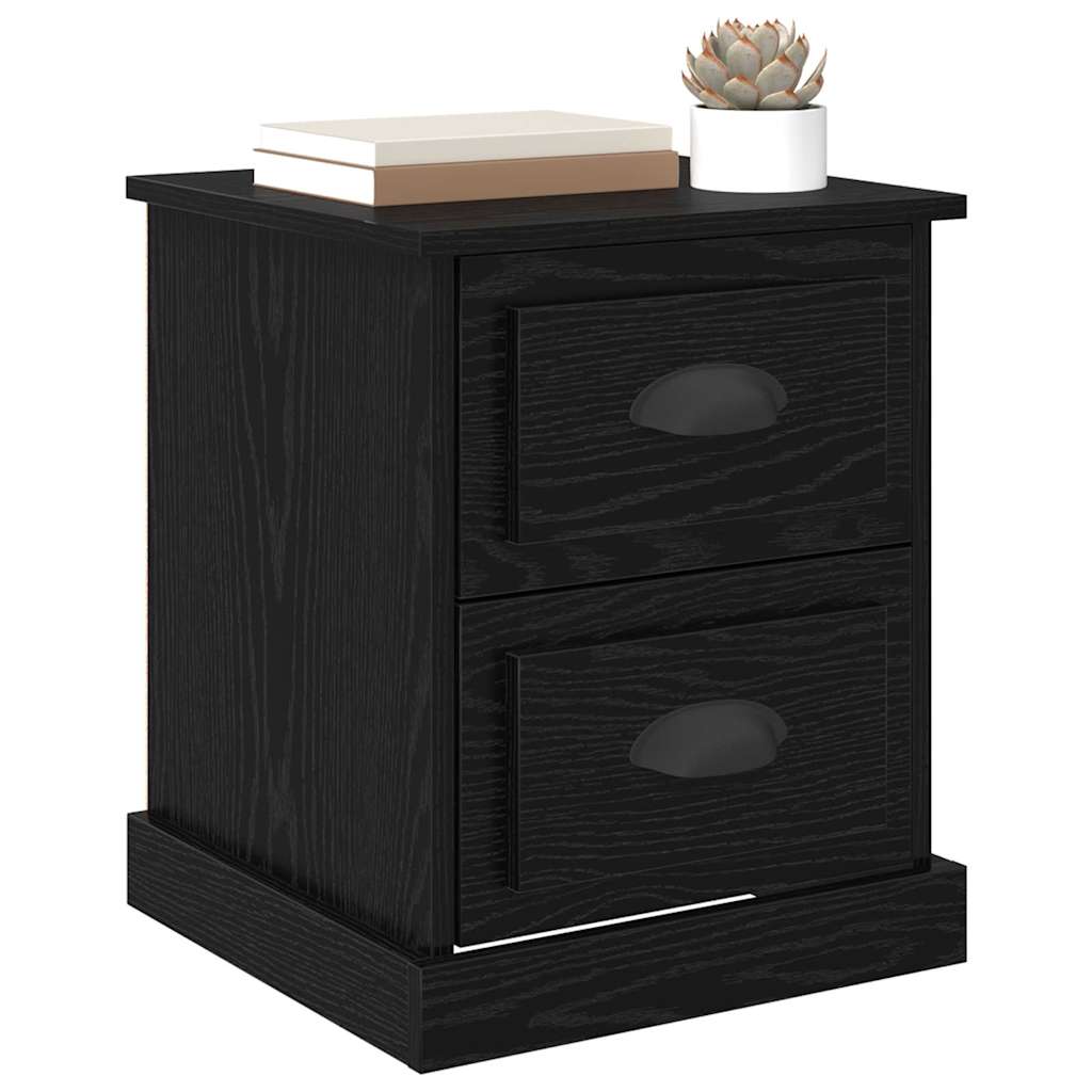 vidaXL Nachttisch Schwarz Eichen-Optik 39 x 39 x 47,5 cm Holzwerkstoff
