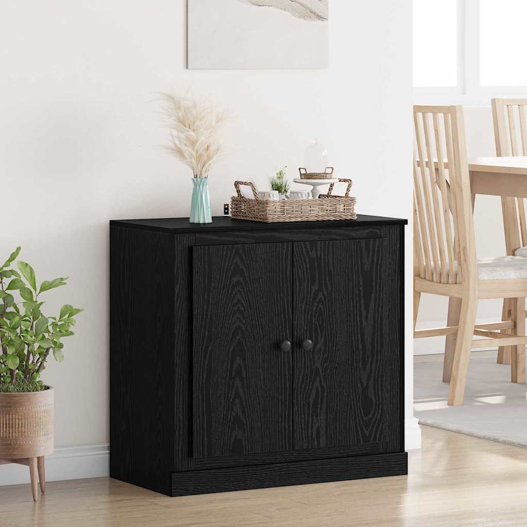 Sideboard Schwarz Eichen-Optik 70 x 35,5 x 67,5 cm