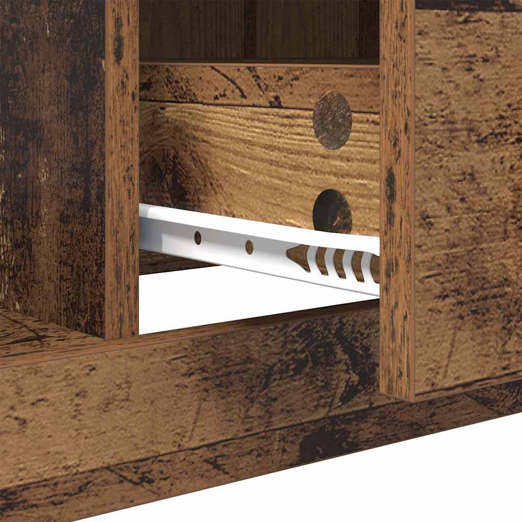 vidaXL Couchtisch mit Schubladen Altholz 90 x 50 x 35 cm Holzwerkstoff